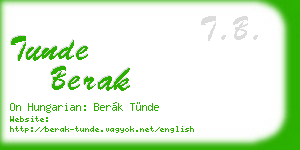 tunde berak business card